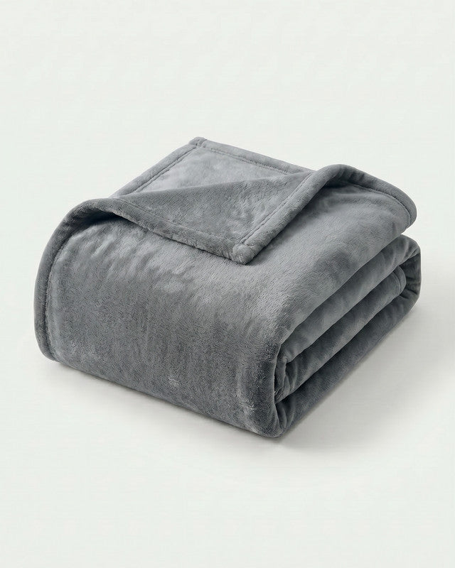 Utopia Bedding Blankets Fleece couverture polaire gris Full