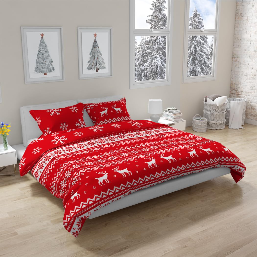 TEXPOT Bettwäsche parure 140x200 cm renne coton réversible