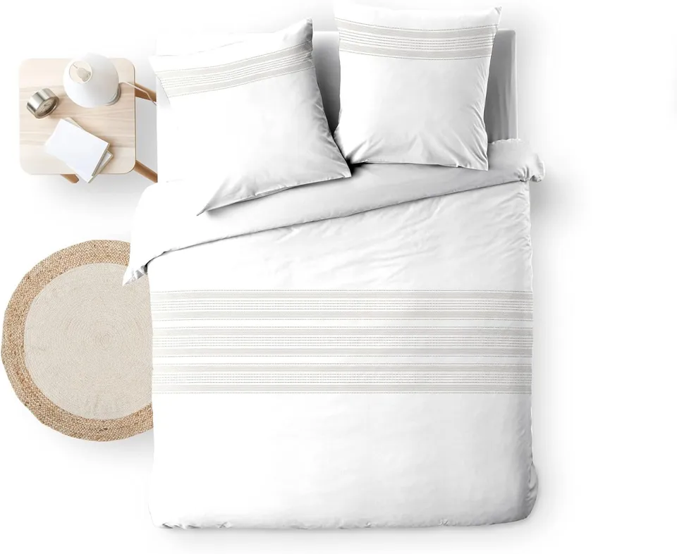 Promo Linge Opera parure lit coton 240x220 cm 3 pièces