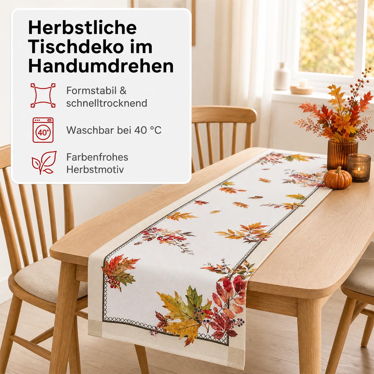 TEXPOT Tischläufer chemin table automne 40x90