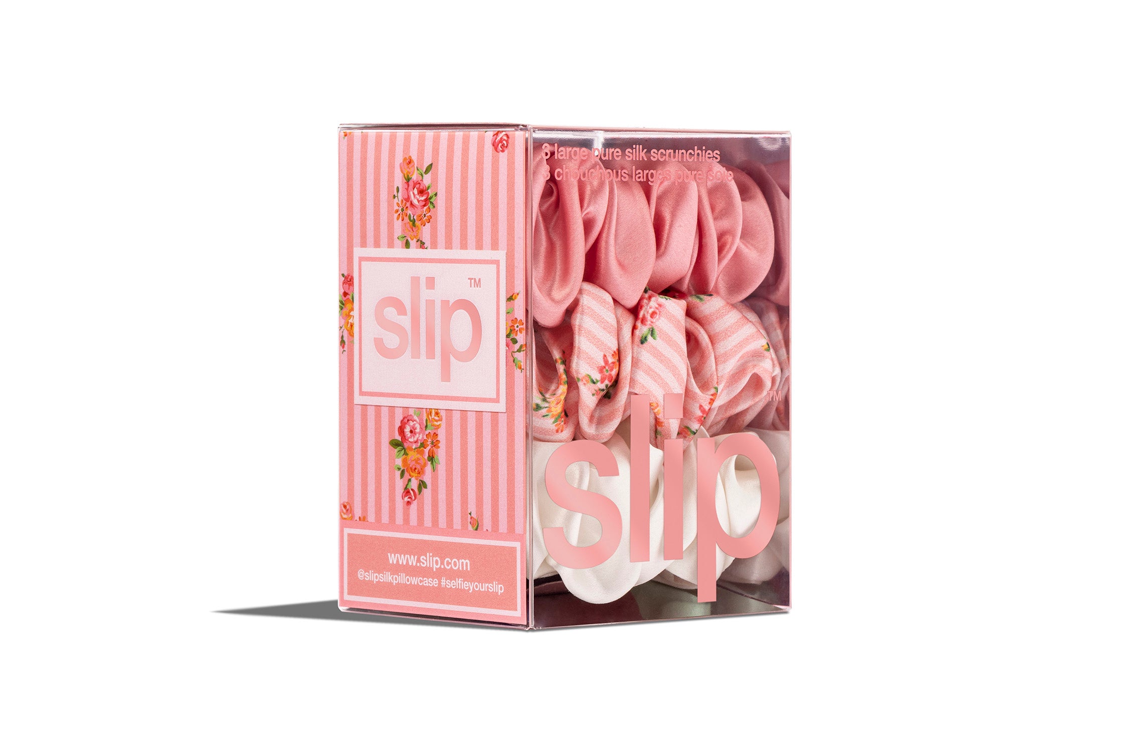 Slip Petal Large Scrunchies chouchou lot 3 soie