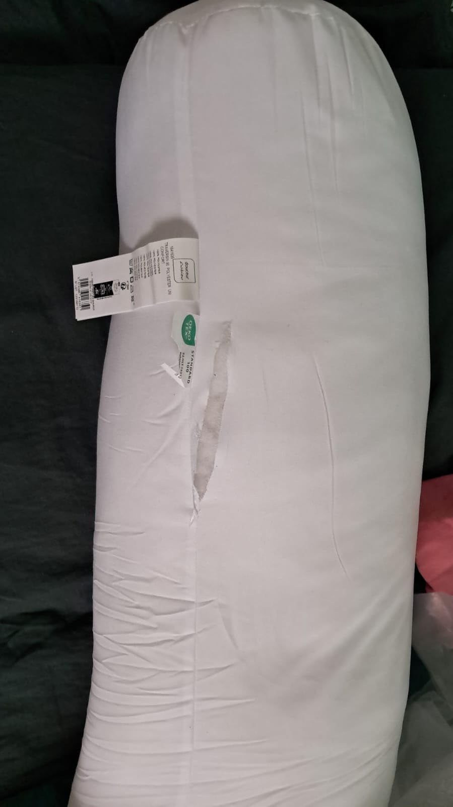 Promo Linge Traversins Confort 90 cm traversin recyclé blanc