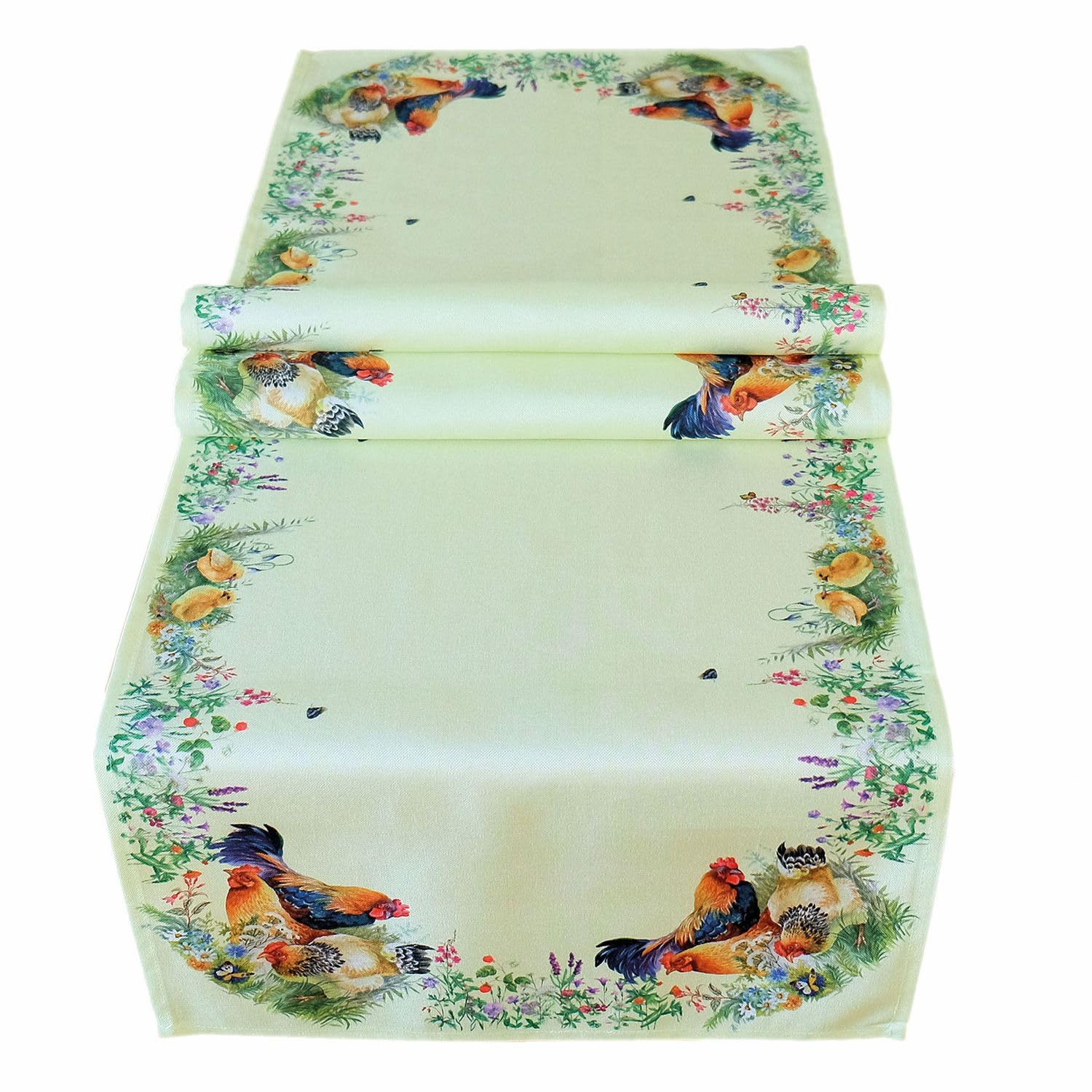 TEXPOT Servietten nappe coq imprimé 40x40 cm lot 1
