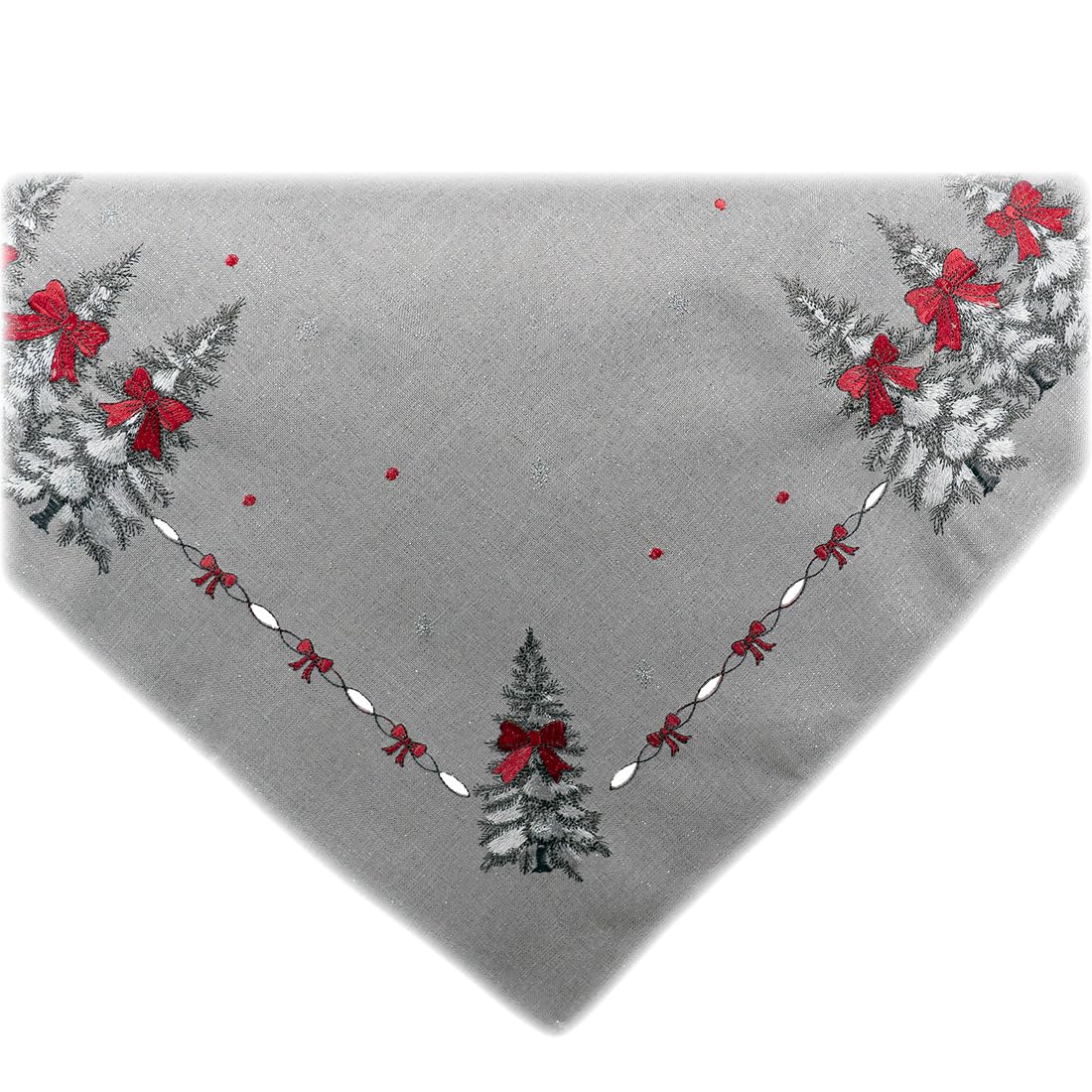 TEXPOT Tischläufer arbre chemin table 140x40 cm gris Noël