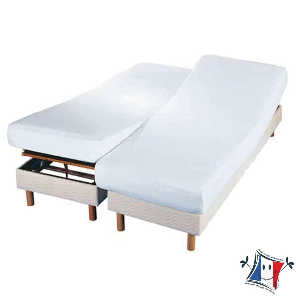 Lingorama drap housse percale coton 2x70x190 uni 80 fils