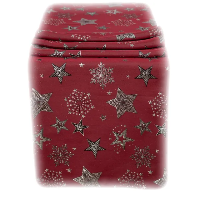 TEXPOT Tischläufer étoiles Noël chemin de table 40x140 cm rouge