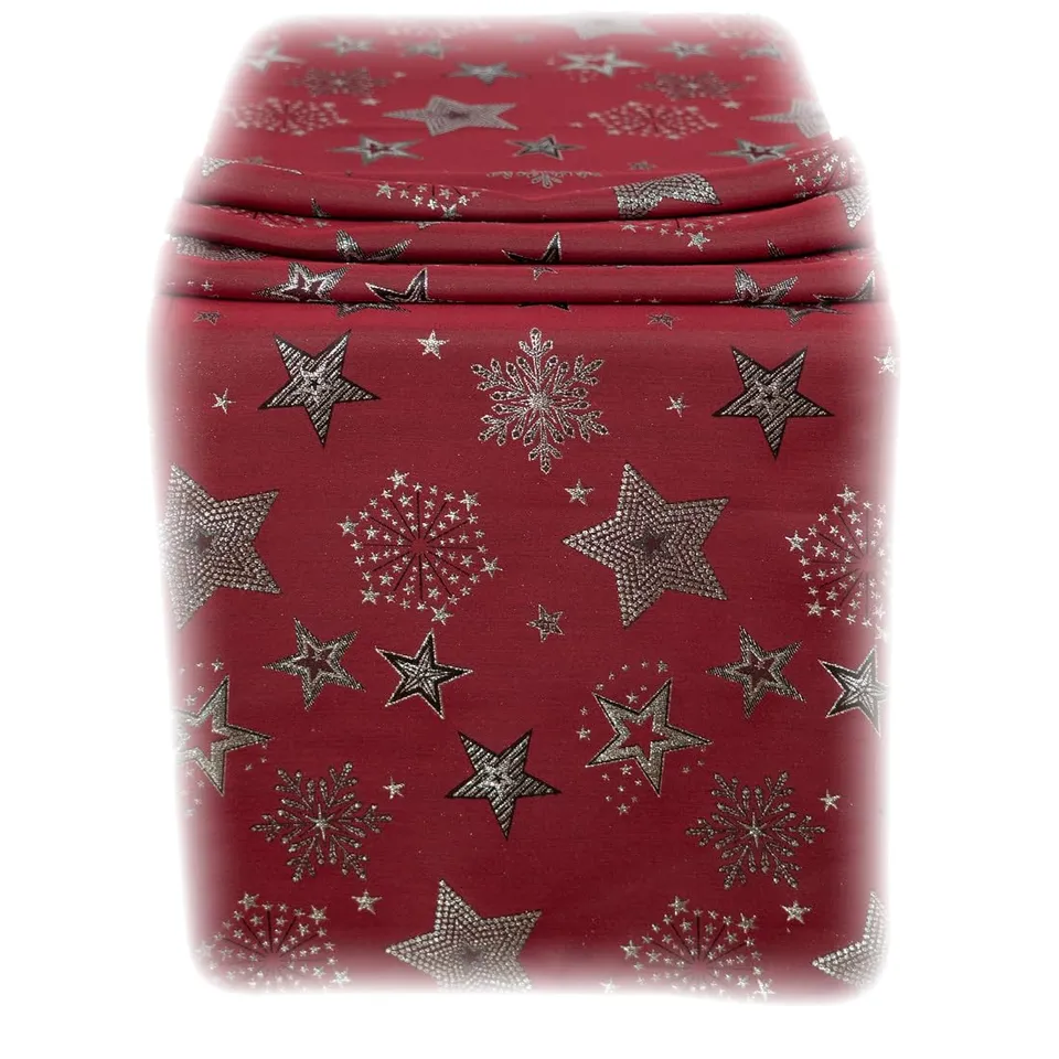 TEXPOT Tischläufer étoiles Noël chemin de table 40x140 cm rouge