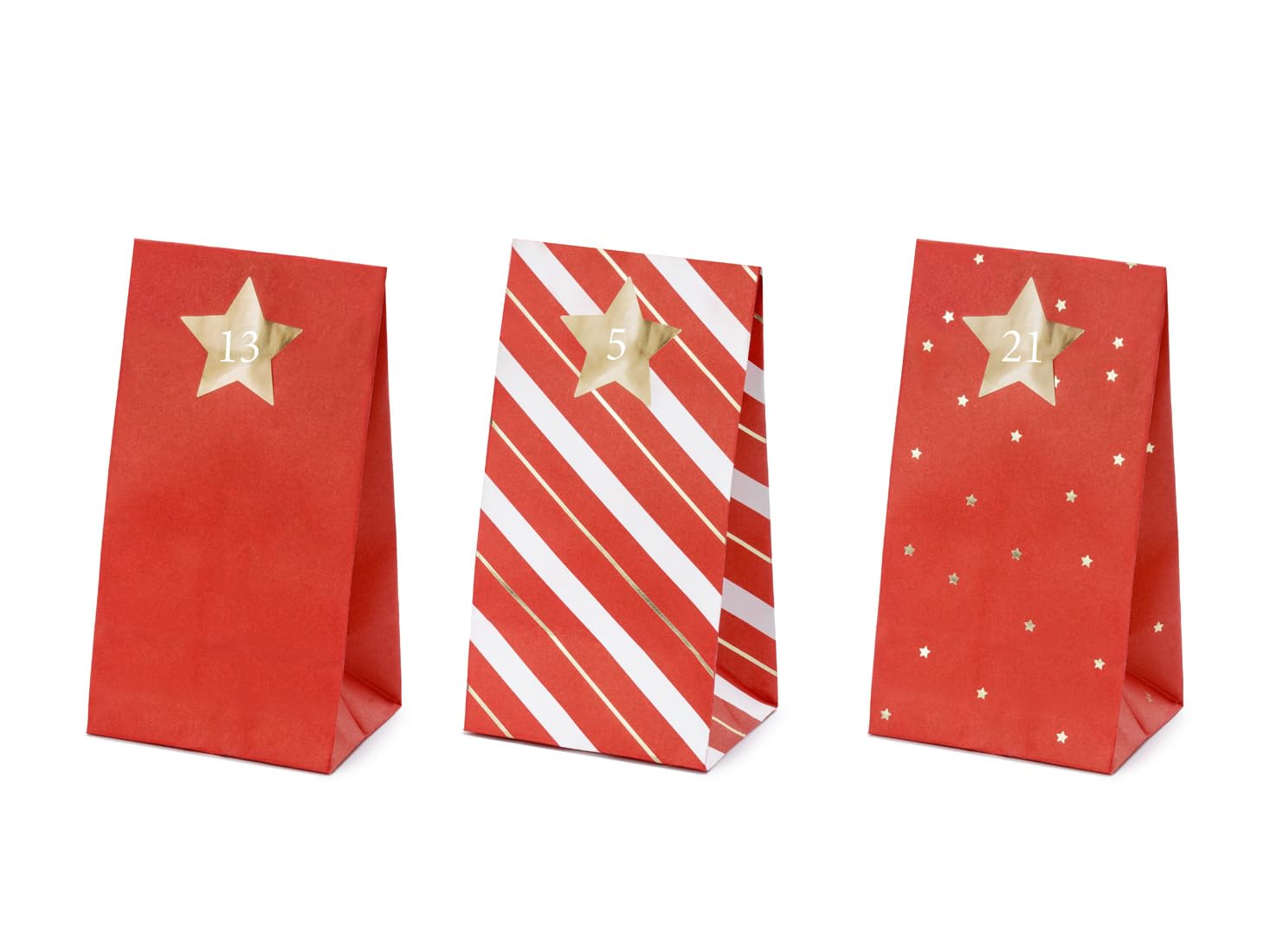 TEXPOT Deko calendrier de l'Avent 24 sachets marron kraft