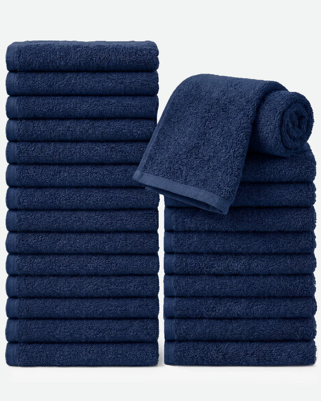 Utopia Bedding Towels gants coton blanc 30x30 cm lot 24