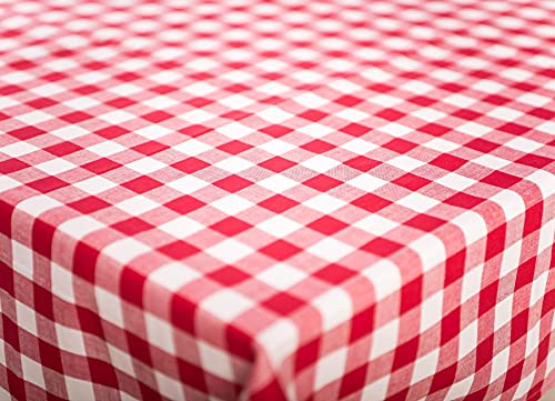 TEXPOT Nappe 110x260 cm carreaux rouge coton
