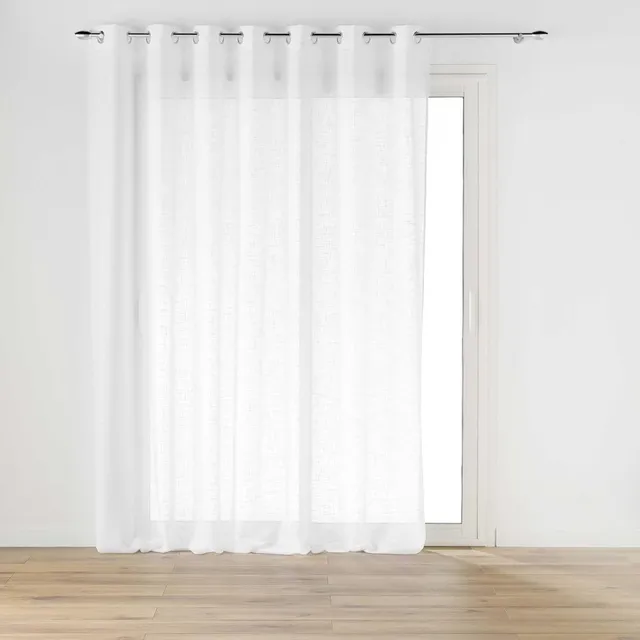 Promo Linge Haltona voilage effet lin 240x240 cm blanc