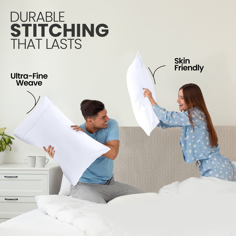 Utopia Bedding Microfiber Taie d’oreiller Queen Blanc Lot 2 microfibre