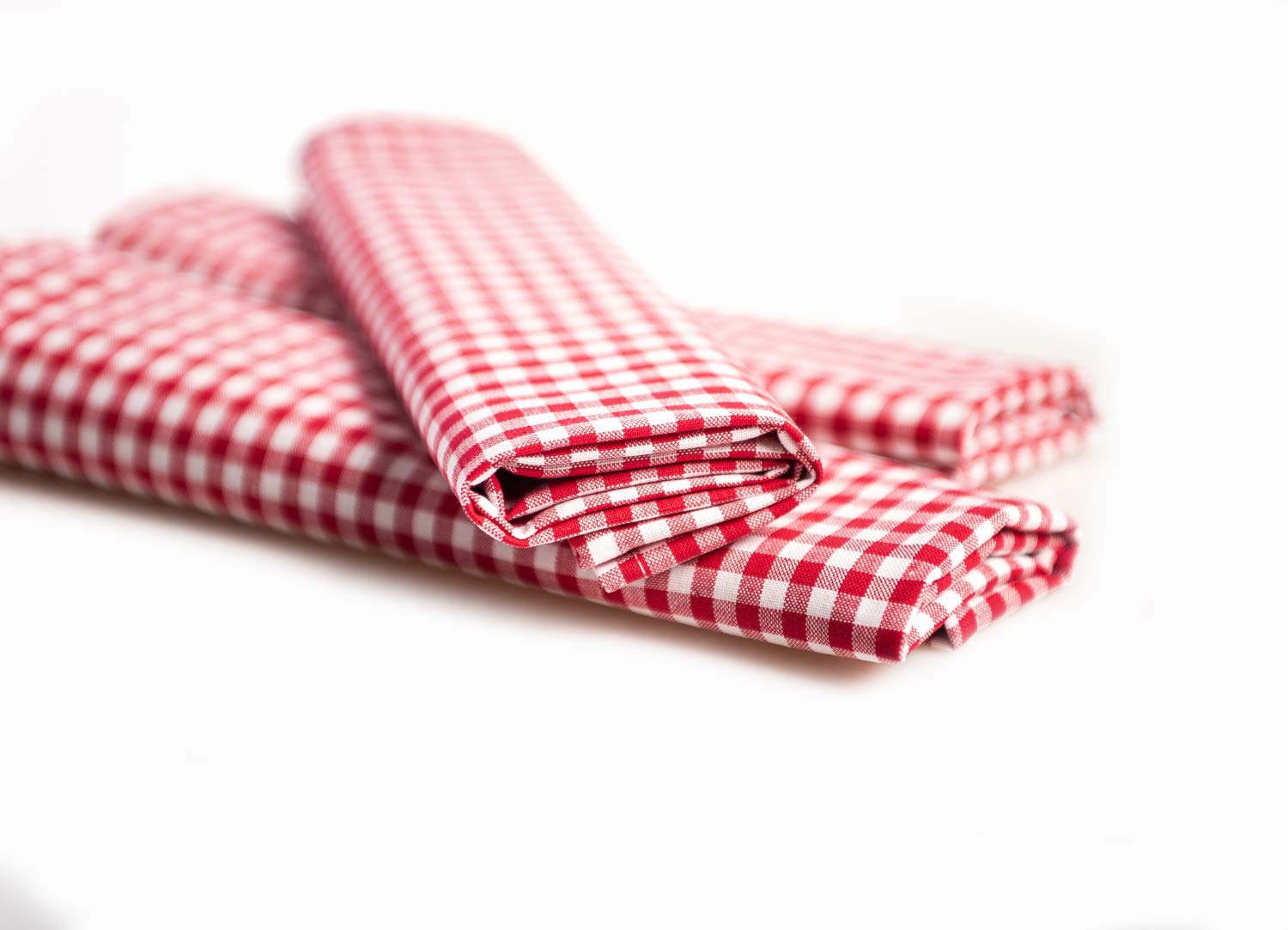 TEXPOT Platzsets Lot 4 sets table 33x45 cm rouge coton carreaux