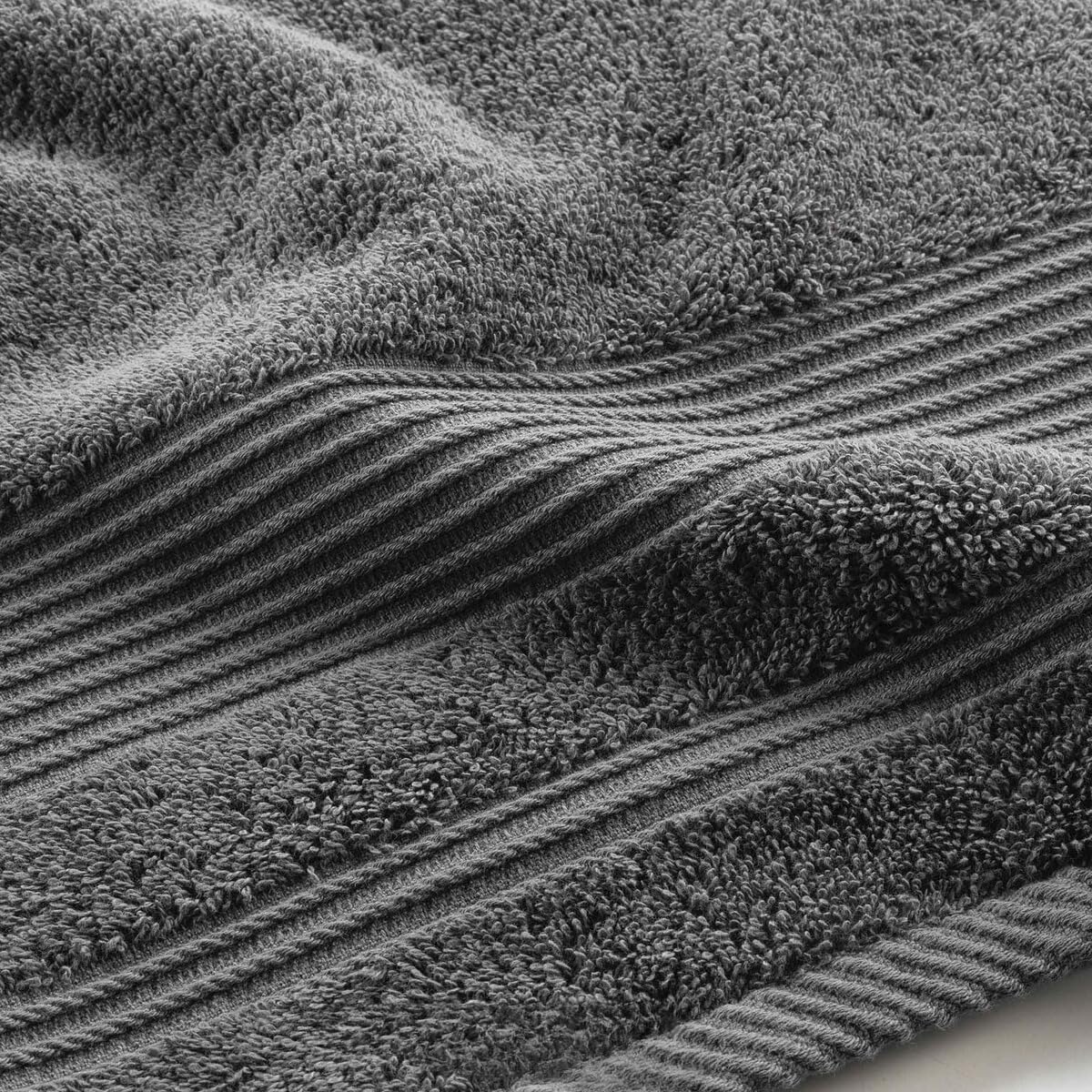 Promo Linge Draps de bain drap douche 70x130 anthracite coton