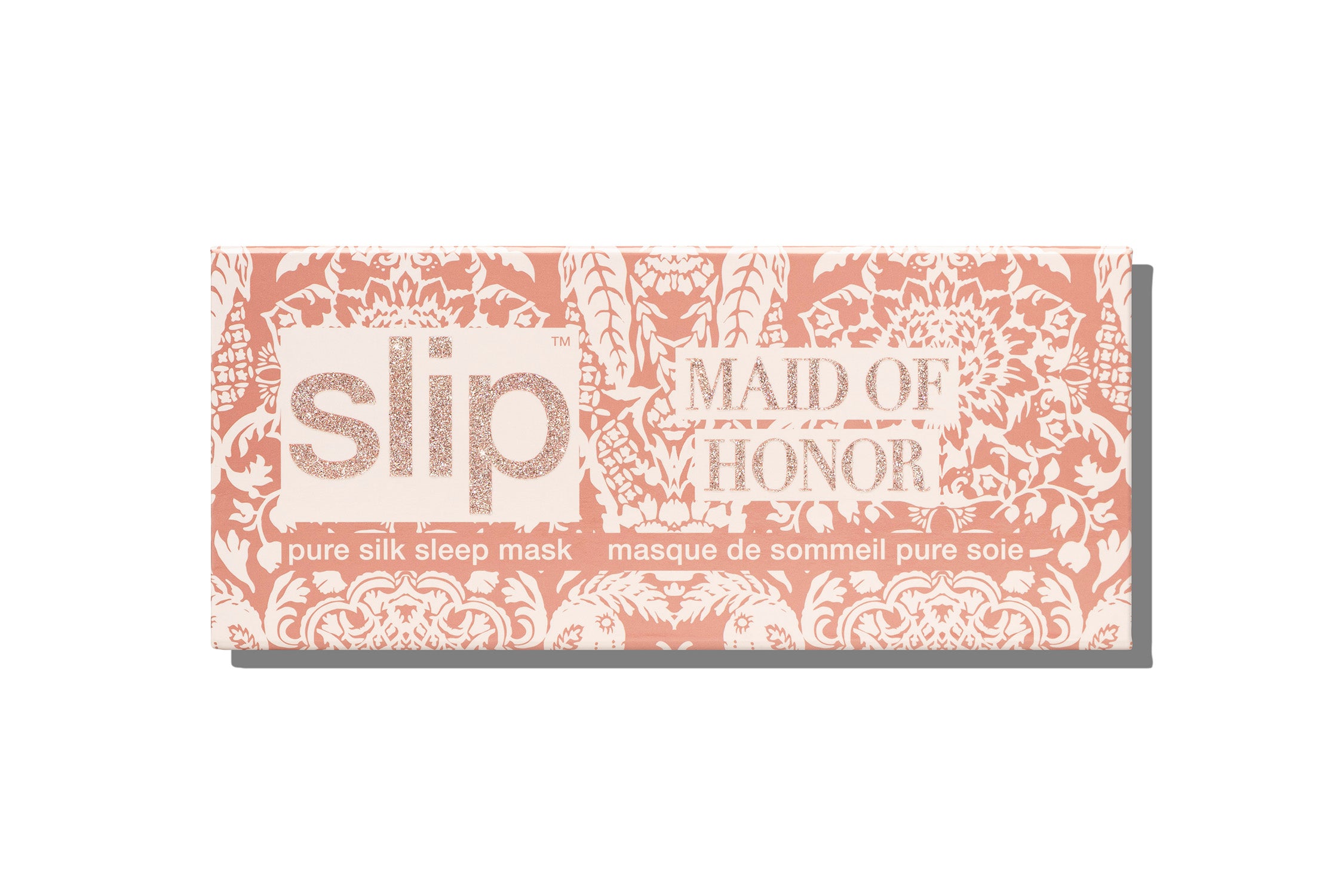 Slip Maid of Honor masque nuit rose soie perle