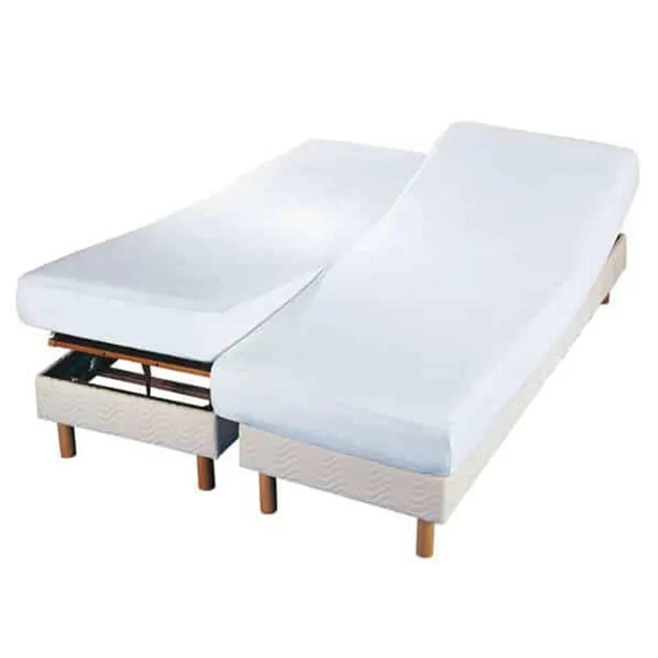 Lingorama Linge de lit Drap housse 2x90x200 percale coton bonnet 30 cm