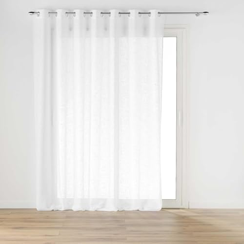 Promo Linge Haltona voilage effet lin 240x240 cm blanc