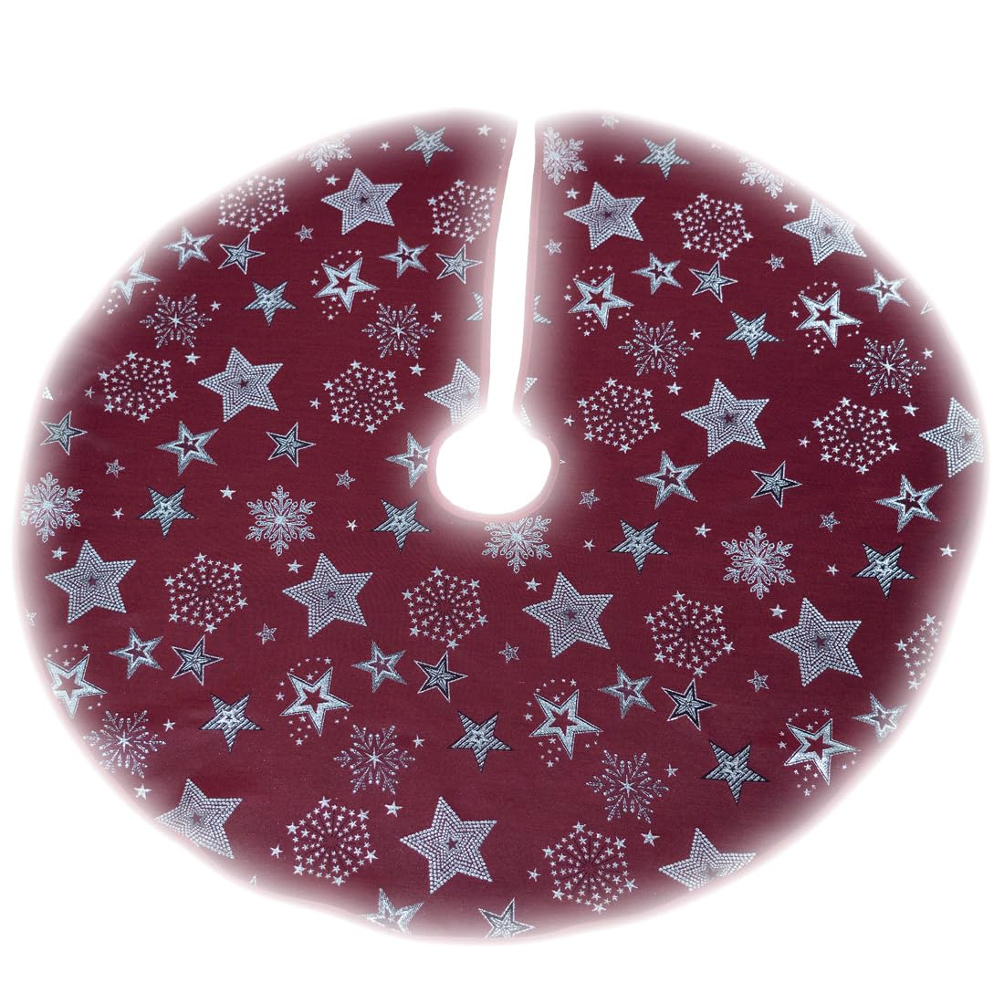 TEXPOT Tischläufer étoiles Noël chemin de table 40x140 cm rouge