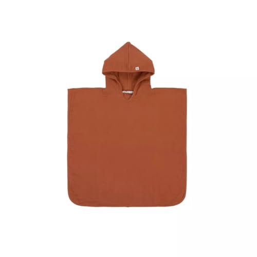 Promo Linge Poncho Bain Mousseline Terracotta 60x87 cm