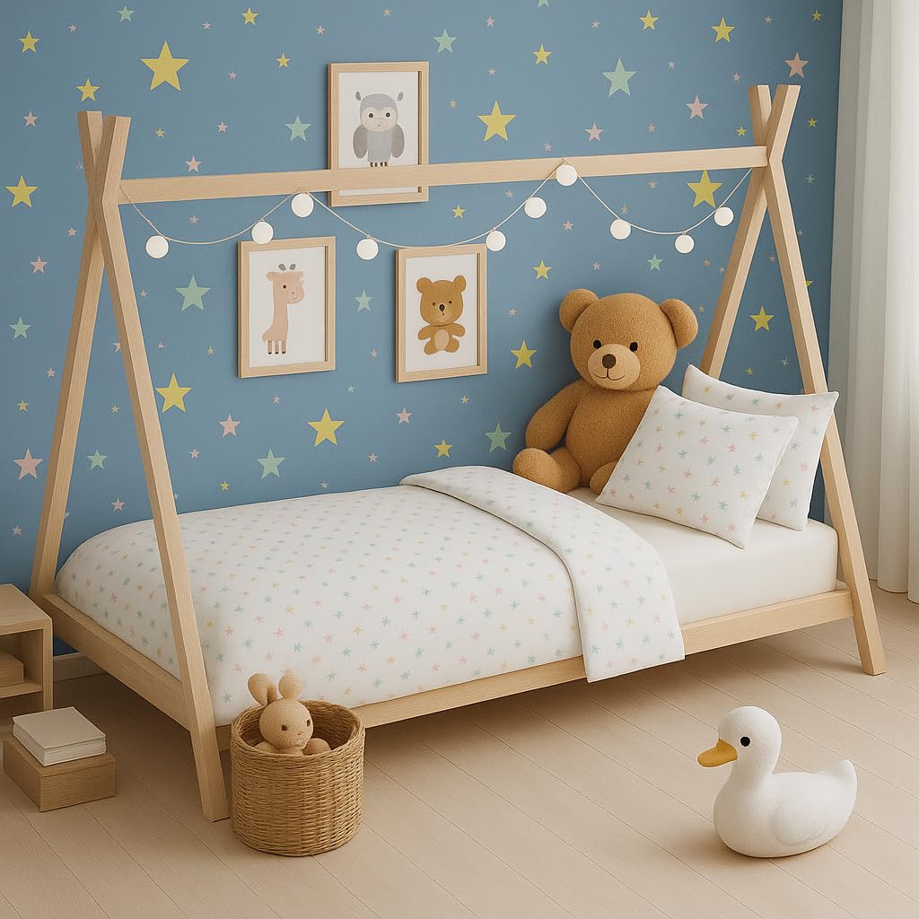 TEXPOT Kinderbettwäsche parure enfant étoiles 100x135+60x40