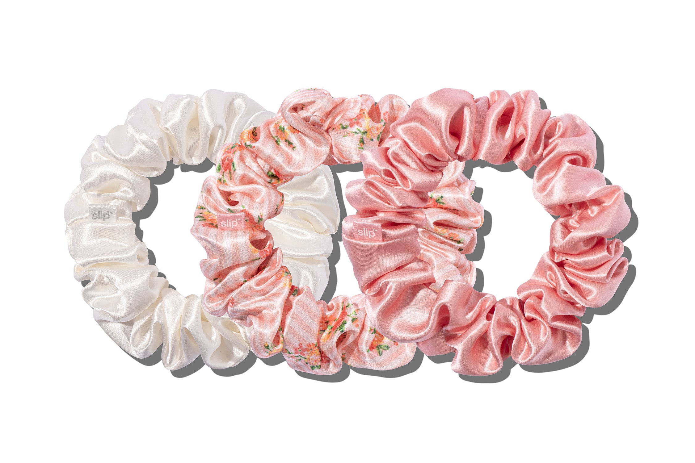 Slip Petal Large Scrunchies chouchou lot 3 soie