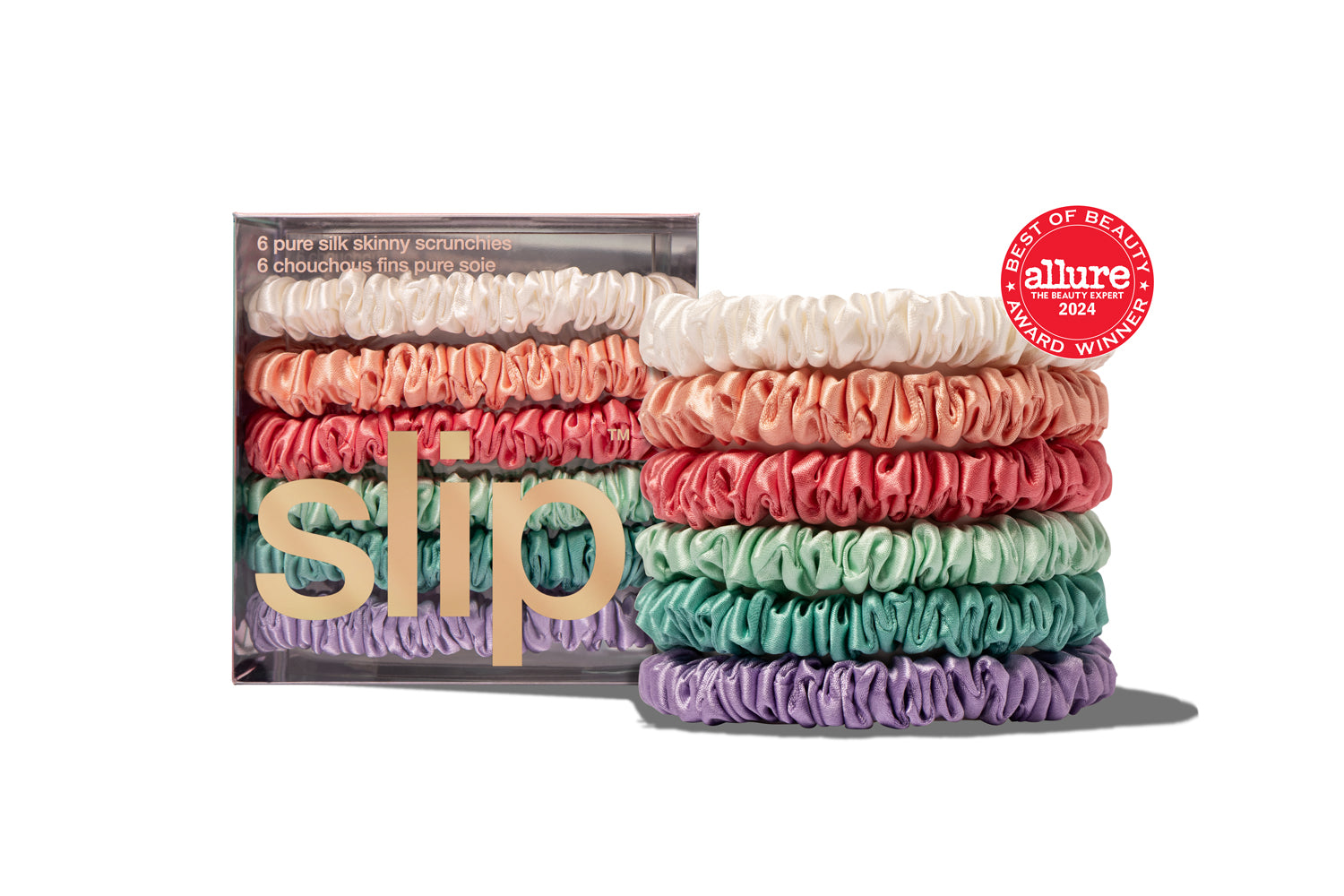 Slip Skinny Scrunchies chouchou soie Sprinkles lot 6