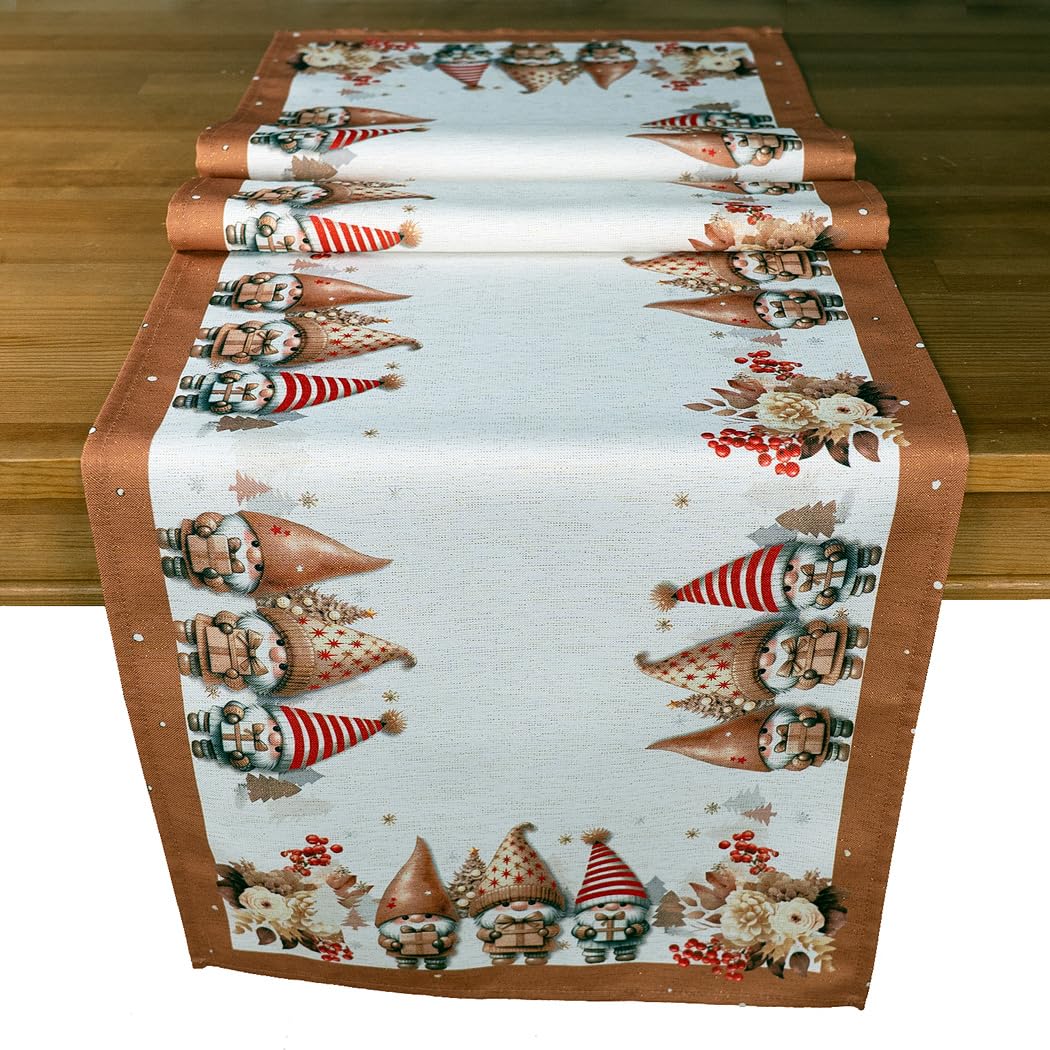 TEXPOT Tischdecken lutin Noël nappe 85x85 cm polyester lurex