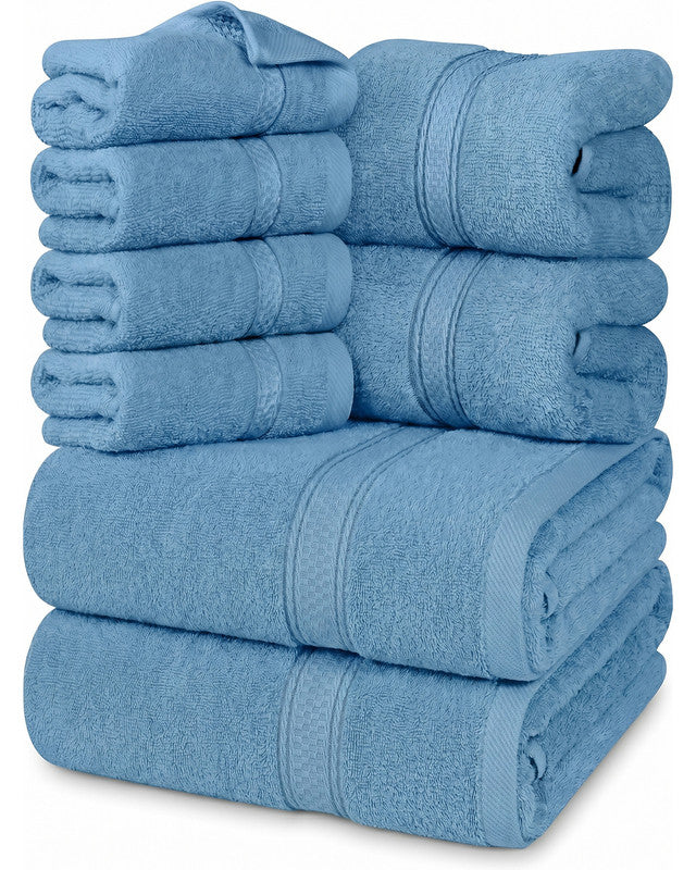 Utopia Bedding Towels Set Serviettes Coton Gris Lot 8
