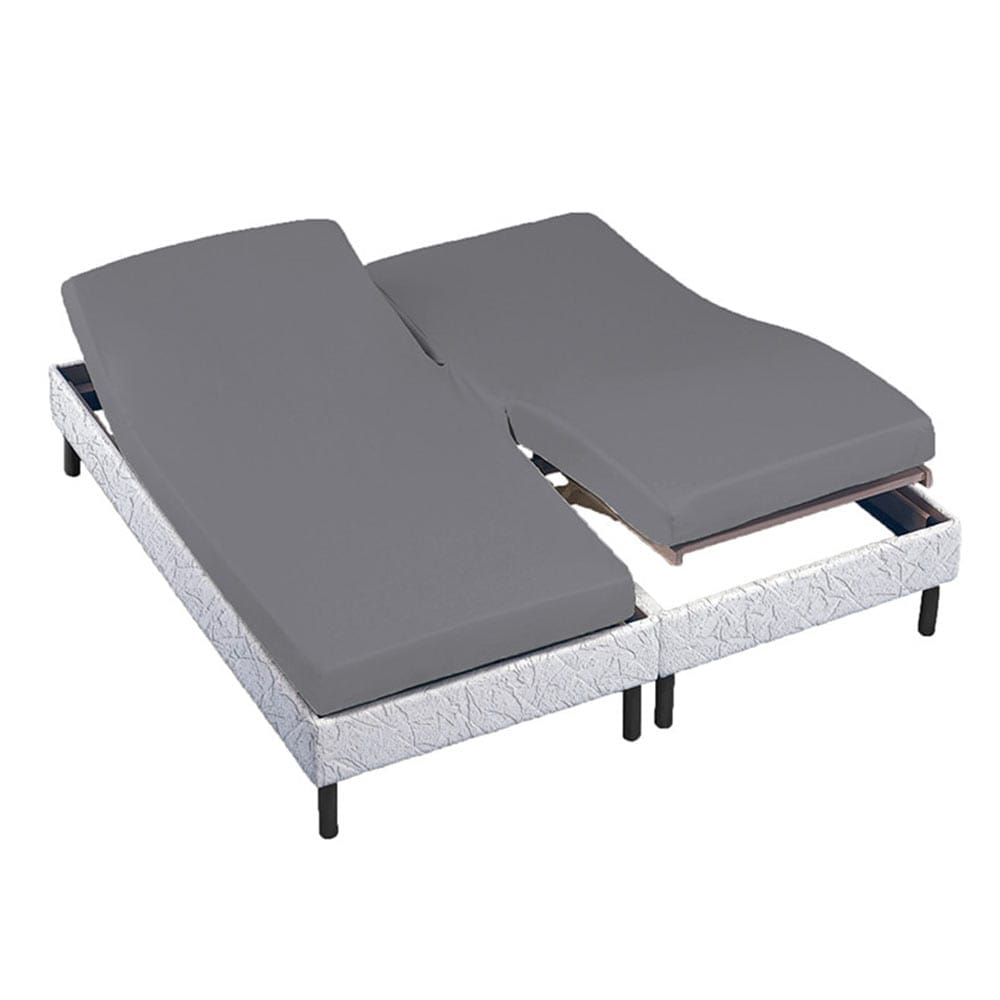Lingorama Linge de lit Drap housse 2x90x200 percale coton bonnet 30 cm