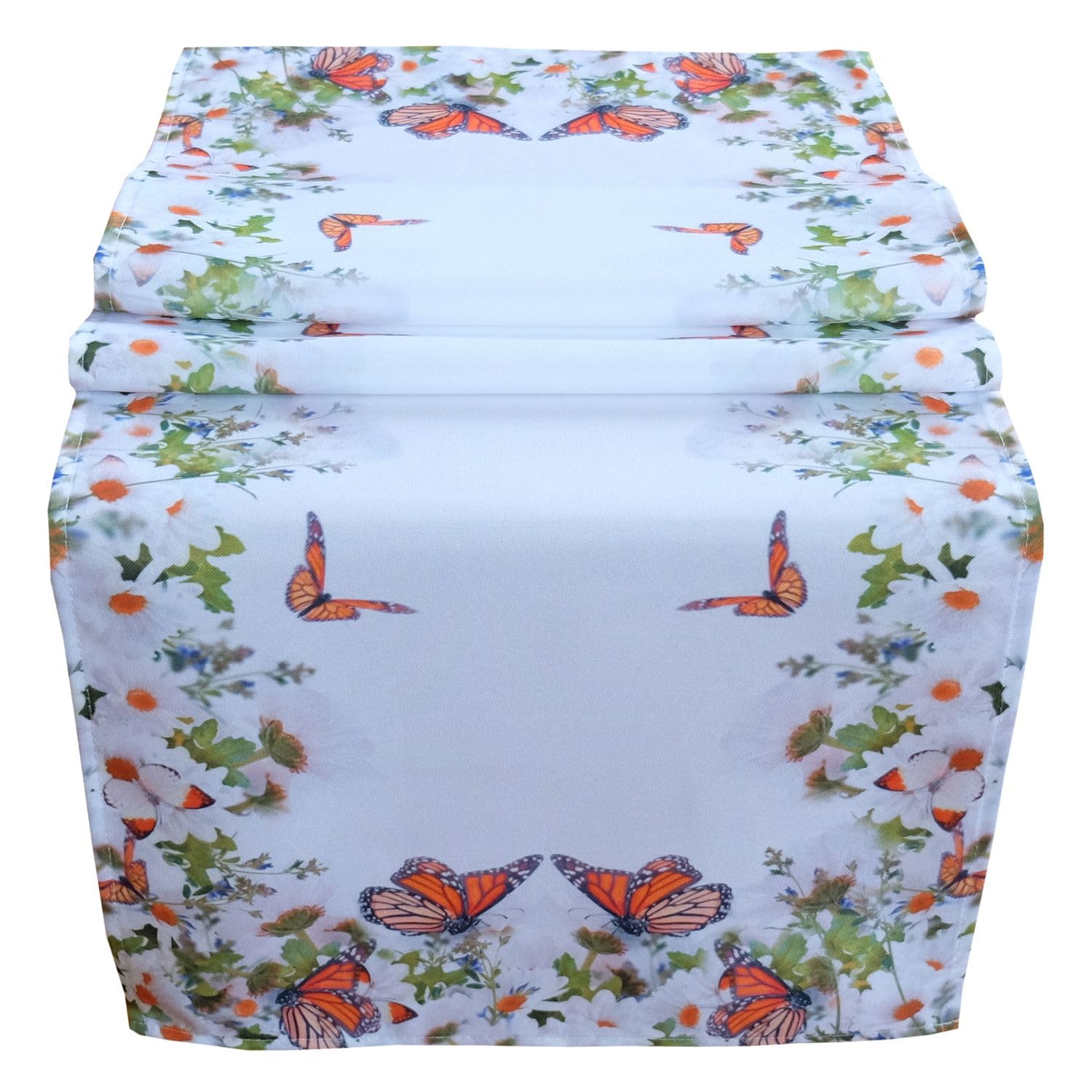 TEXPOT Tischläufer chemin de table 40x90 fleurs blanc