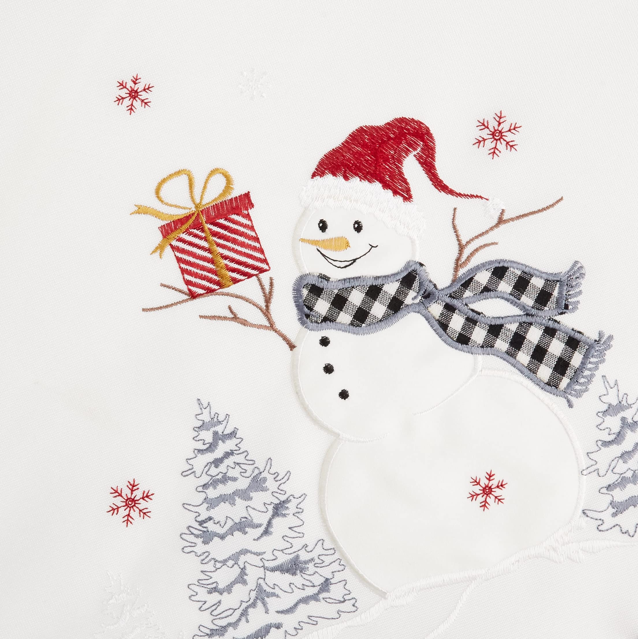 TEXPOT Tischläufer housse de coussin Noël écru 40x40 cm