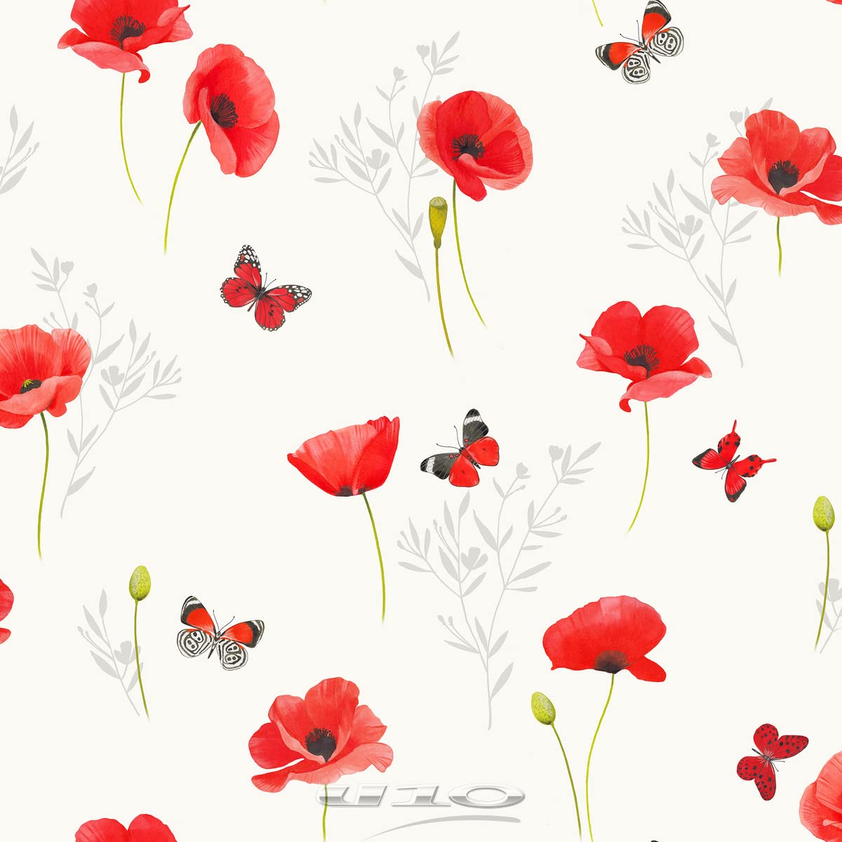 Promo Linge Bulgomme protège table coquelicot 140x140