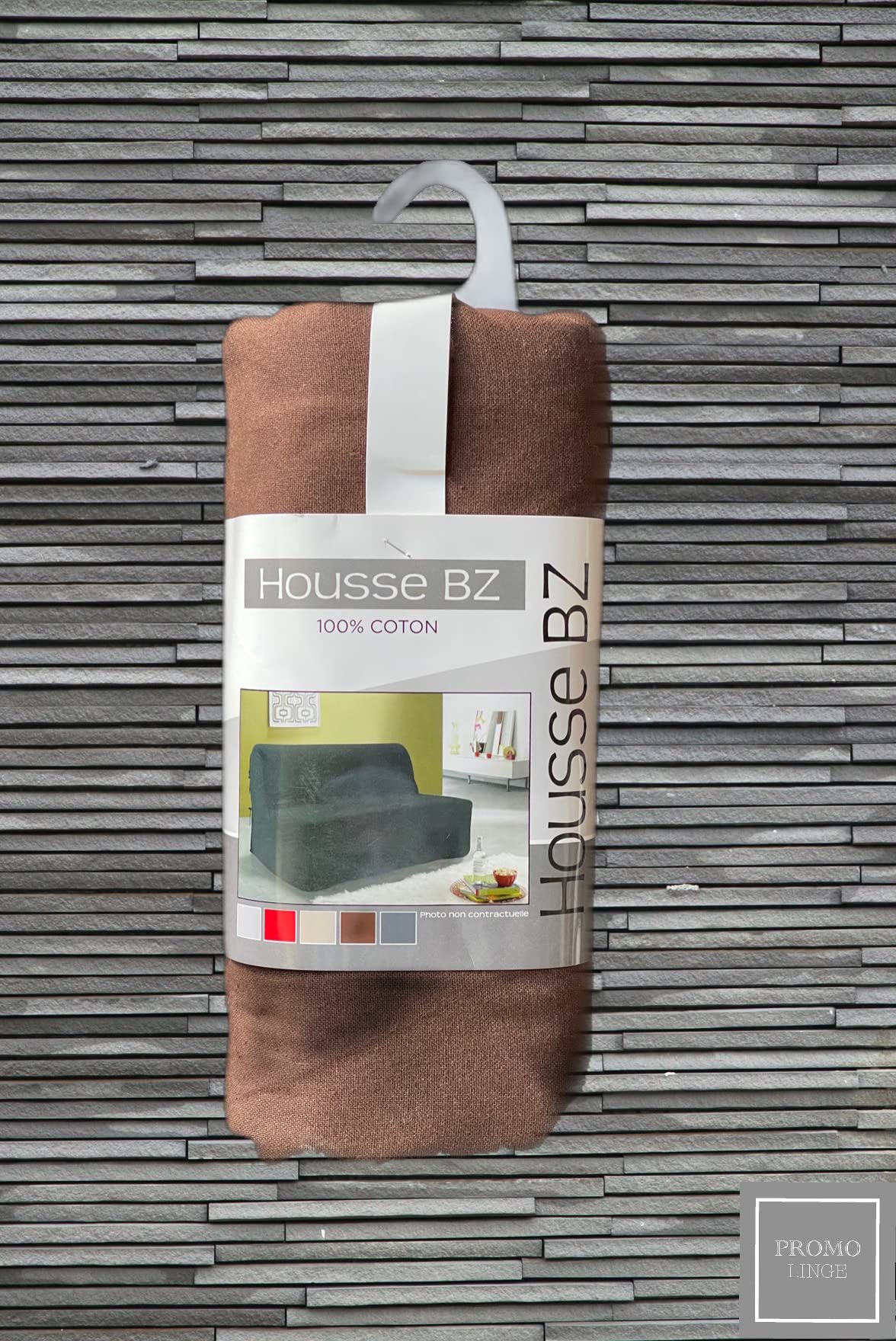 PROMO LINGE Draps Housse Clic-Clac housse coton anthracite 140x200
