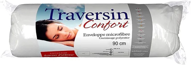 Promo Linge Traversins Confort 90 cm traversin recyclé blanc