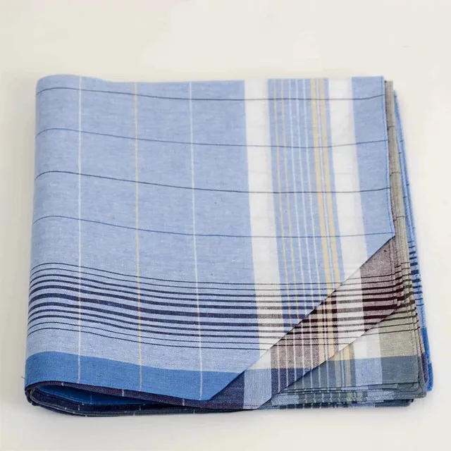 Mouchoirs Homme Coton 50x50 Carreaux Lot 12