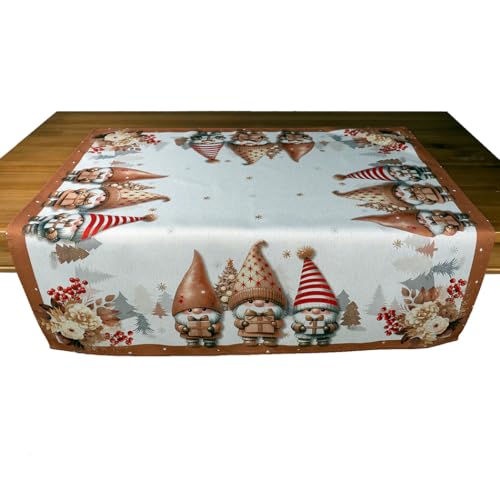 TEXPOT Tischdecken lutin Noël nappe 85x85 cm polyester lurex