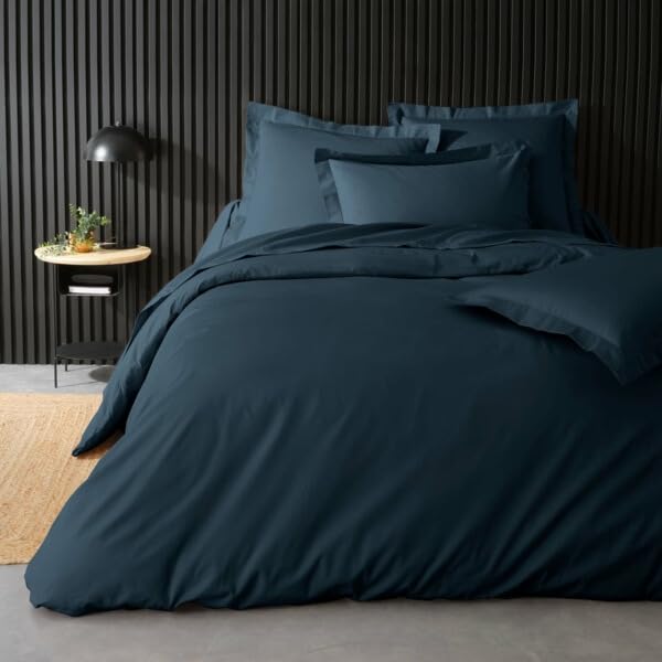 Promo Linge Housse de couette percale coton acier 220x240 cm