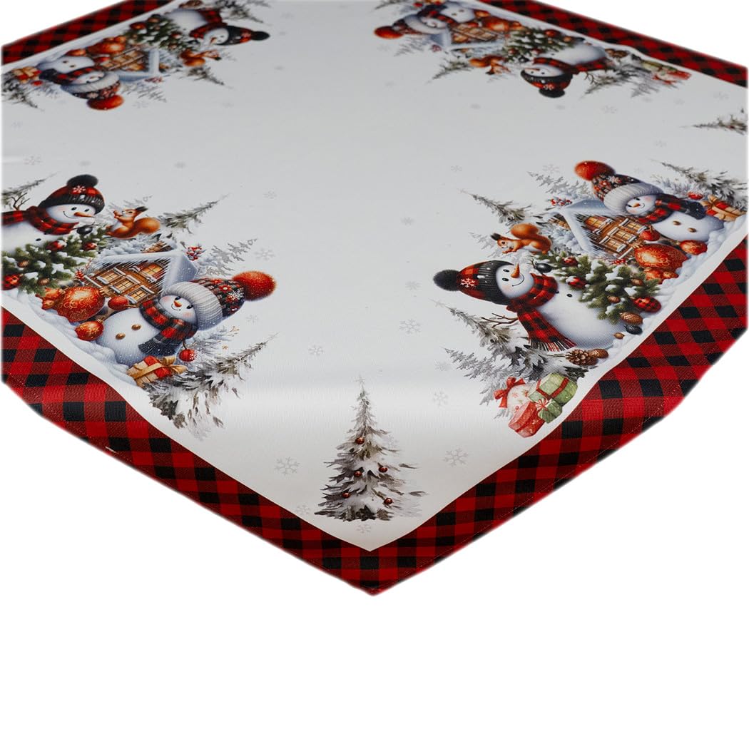Texpot Tischläufer bonhommes de neige chemin de table 90x40 cm