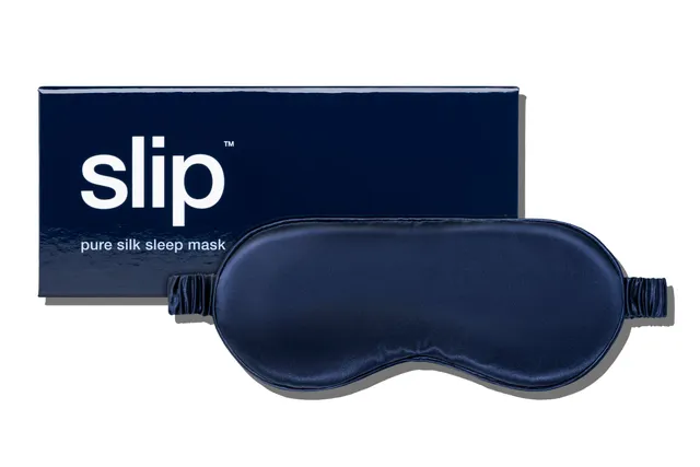 Slip Sleep Mask masque nuit soie bleu marine
