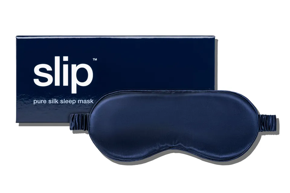 Slip Sleep Mask masque nuit soie bleu marine