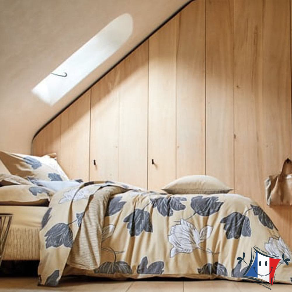 Lingorama Primavera drap plat 180x290 ivoire coton