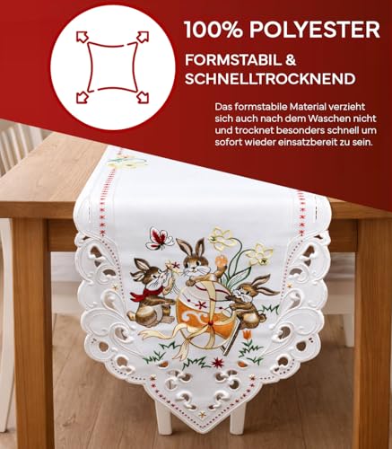 Texpot Tischläufer chemin de table 40x140 lapin Pâques