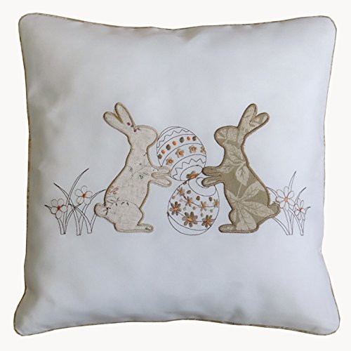 TEXPOT Kissenhüllen housse coussin Pâques lapin 40x40
