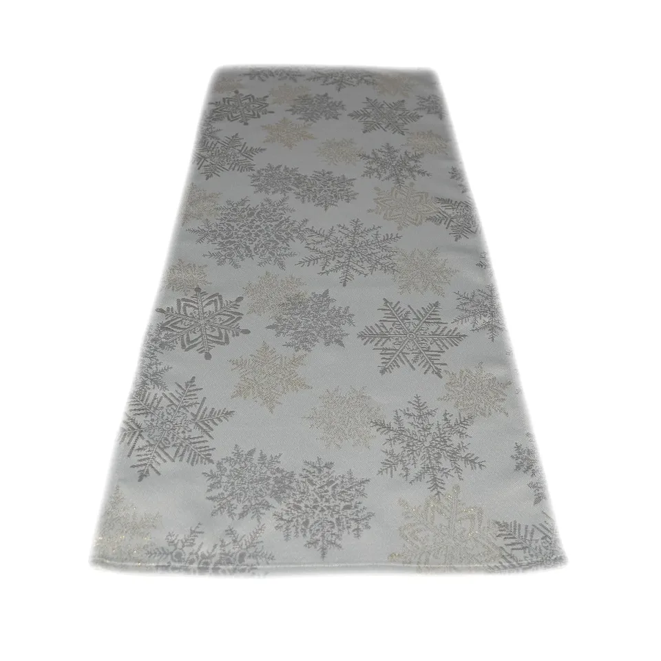 TEXPOT Tischläufer flocons dorés chemin table 90x40 cm Noël