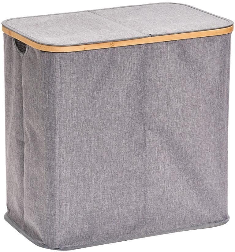 Promo Linge Paniers à linge panier linge 110L gris bambou