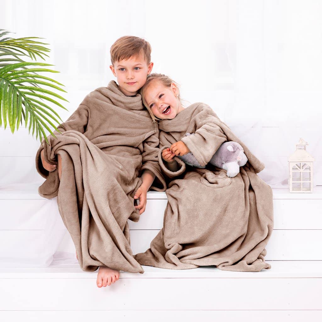TEXPOT Kuscheldecken plaid enfant vert clair 90x105 cm