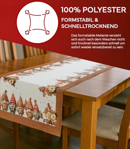 TEXPOT Tischdecken lutin Noël nappe 85x85 cm polyester lurex