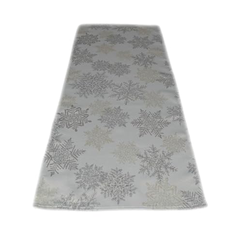 TEXPOT Tischläufer flocons dorés chemin table 90x40 cm Noël