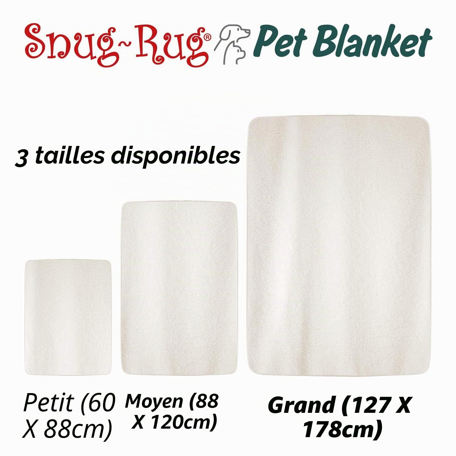 Snug Snug-Rug Sherpa Plaid animal Crème 120x88 cm