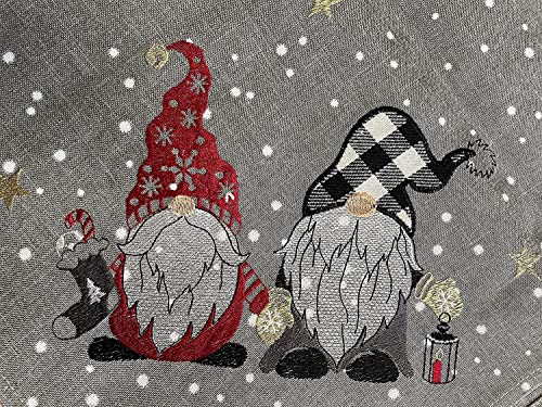 TEXPOT Tischläufer Chemin de table Noël 40x85 gris lutin